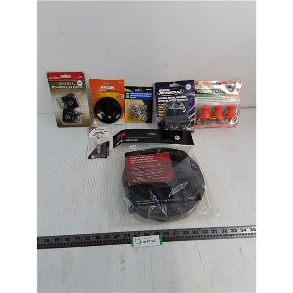 NIB (Brackets, Filter Wrench, Battery Terminals & Hold Down, Deck Spacers, Spark Plug, Camper Tape)