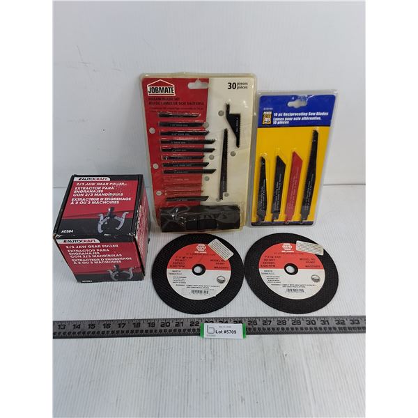 NIB (Jaw Gear Puller, Jigsaw Blade Set, 10-Piece Reciprocating Saw Blades, Masonry Saw Blades)