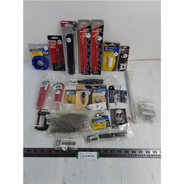 NIB (Tape, Tappet Gauge, Saw Blades, Disc Brake Tool, Handles, Clamp, Bits, Bulbs, Fuse Holder)