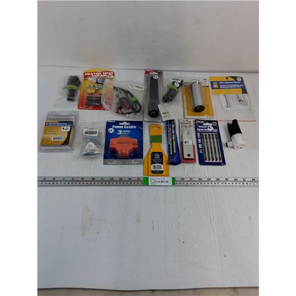 NIB Cable Staples,Outlet,Drill Bits,Hose Repair and more as pictured