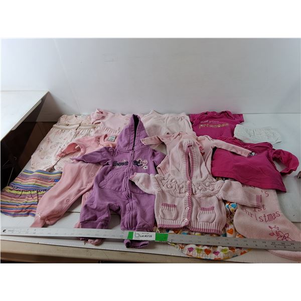 Girls' Infant Clothes Up to 12 Months- Some Staining