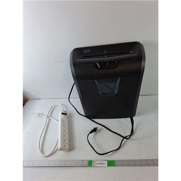 Power Bar & Staples Paper Shredder 15" Tall- Both Power On - PICK UP