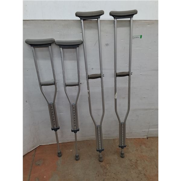 (2) Pairs of Aluminum Crutches (Adult & Child Size) - PICK UP ONLY