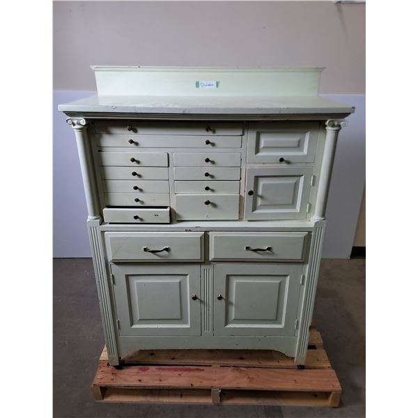 Antique Wooden Dentist's Cabinet - 36x15x45" - PU Only
