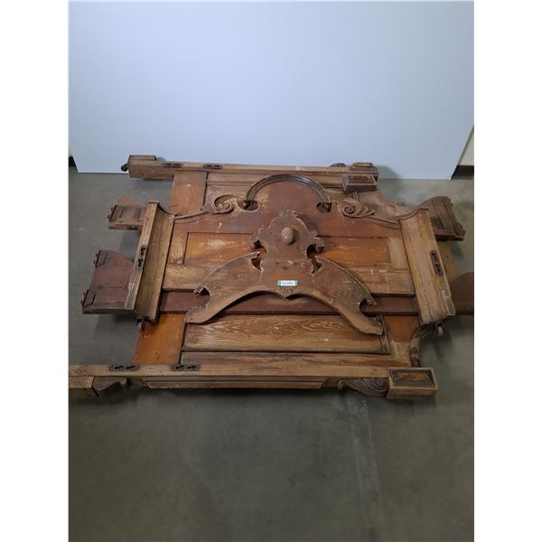 'Circa 1870' 5-Piece Unassembled Ornate Oak Double Size Bed Frame from PEI - PU Only