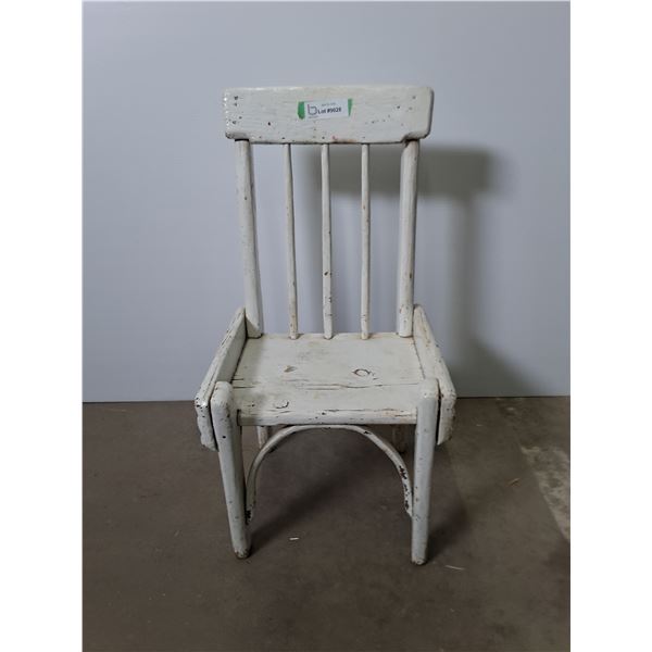 'Circa Pre-1950' Wooden Child's Chair w/26" High Back - Pickup Only
