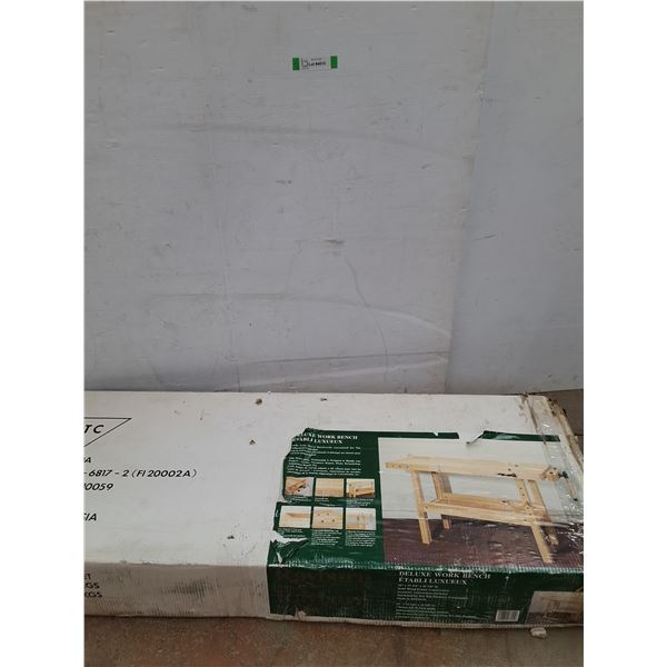 * Wooden Work Bench, NIB, Measurements in Photos. Cannot Ship