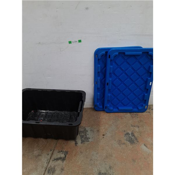 *Storage Tote with Lid, One Extra Lid. Cannot Ship