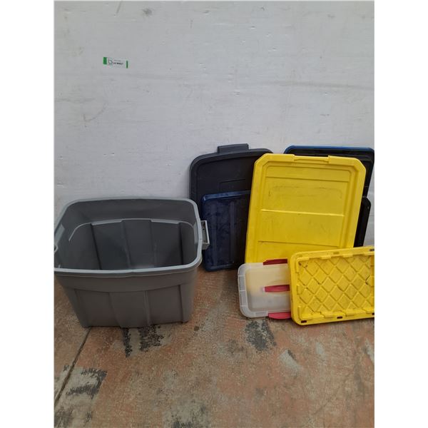 *Storage Tote With Lid, Extra Lids. Cannot Ship