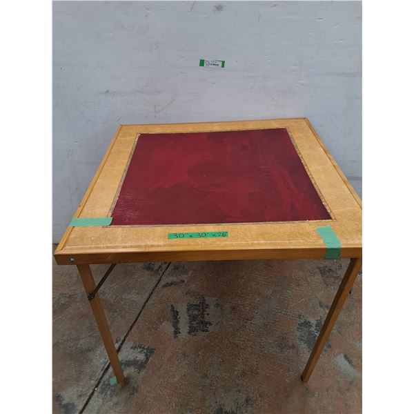 *Vintage Square Folding Card Table. Cannot Ship