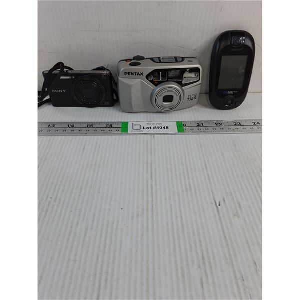 Pentax 35mm Camera,Sony Digital Camera,Golf Buddy-all untested-as is