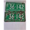 Image 2 : (6) Saskatchewan License Plates- (2) Pairs-1965,1976