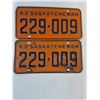 Image 2 : (6) Saskatchewan License Plates Featuring a Pair of 1963