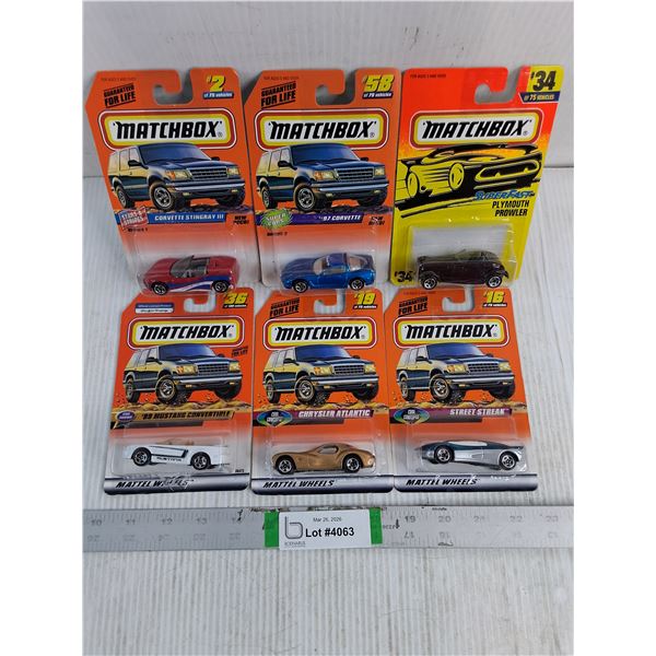 (6) NIB Matchbox Toy Vehicles
