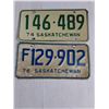 Image 4 : (6) Saskatchewan License Plates-1958,1965,1972,73,74 and 76