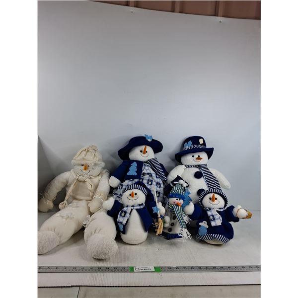 (6) Weighted Snowman Stuffies ( as is) - PICK UP
