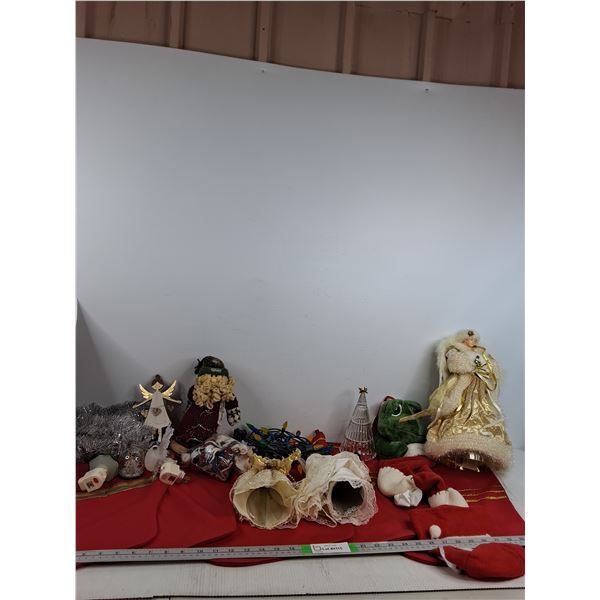 Christmas Stockings, Garland, Various Decor