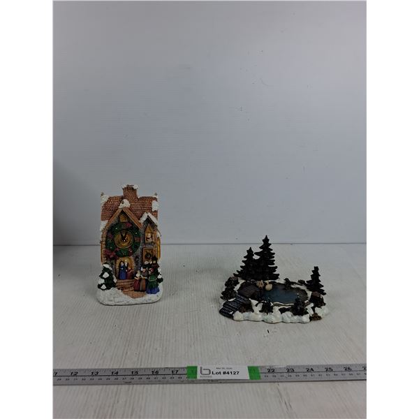 (2) Holiday Mantle Decor Peices