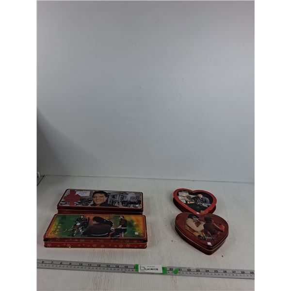 (4) Tin Containers