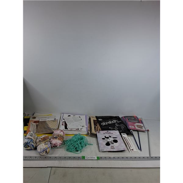 Cotton Yarn, Knitting Supplies and How To Books, Misc