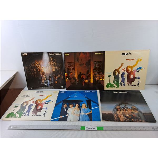 (6) ABBA Records- The Visitors, Arrival, Super Trouper, Misc.