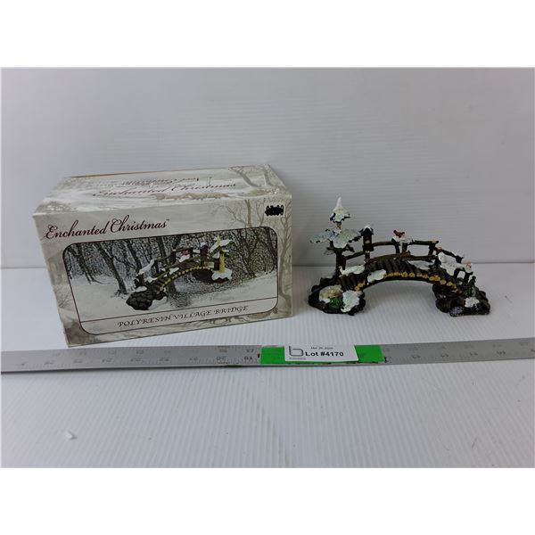 Polyresin Village Bridge Ornament