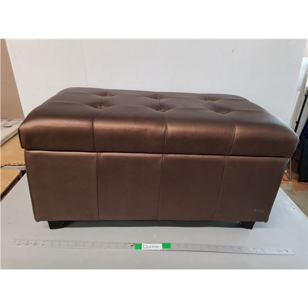 *Leather Style Storage Ottoman 31" x 17" x 15.5"- Cannot Ship
