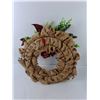 Image 2 : Burlap Holiday Wreath Approx. 15" Diameter