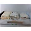 Image 1 : (2) Cotton Sheet Sets- Approx. Queen, Polyester Pillowcases, Towel, Misc.