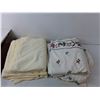 Image 3 : (2) Cotton Sheet Sets- Approx. Queen, Polyester Pillowcases, Towel, Misc.
