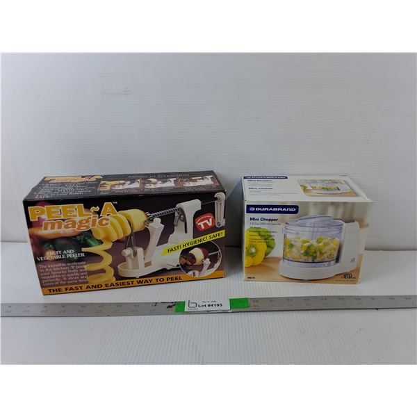 Mini Chopper- Powers On & Fruit and Vegetable Peeler and Manuals