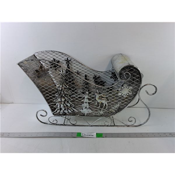 Metal Sleigh Decoration 22" x 6.25" x 12"- PICK UP
