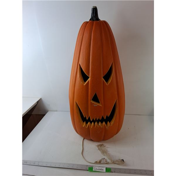 Light Up Plastic Pumpkin 31"- Powers On, Cannot Ship