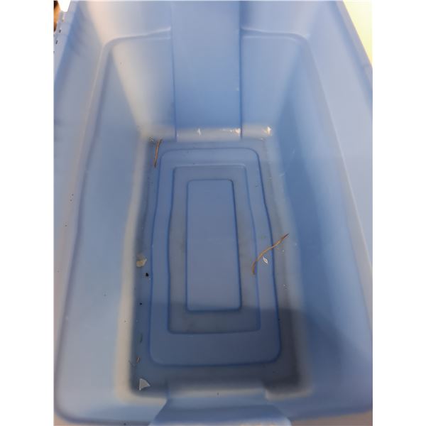 *(2)Plastic Totes Up to 31.25" x 19" x 14" & Vintage Polaroid Land Camera & Case- As Is, Cannot Ship