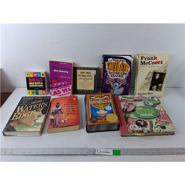 (9) Books- Drinking Games, Retro Cookbook, Bathroom Reader, Misc.