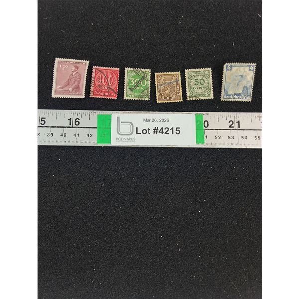 (6) Vintage German Stamps