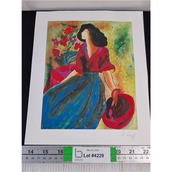 (1) Seriolithograph-"Afternoon with Polly" by Linda LeKinff with Certificate of Authenticity
