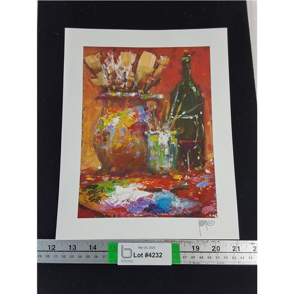 (1) Seriolithograph:"Resting in the Studio" by Marko Mavrovich-with Certificate of Authenticity