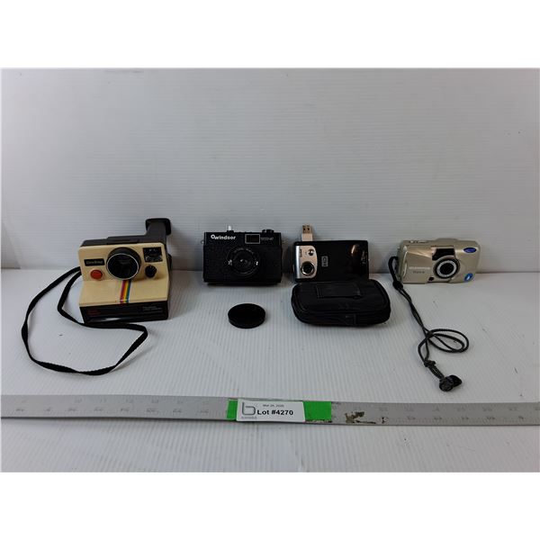 (4) Cameras- Polaroid, Windsor, Kodak, Olympus- As Is