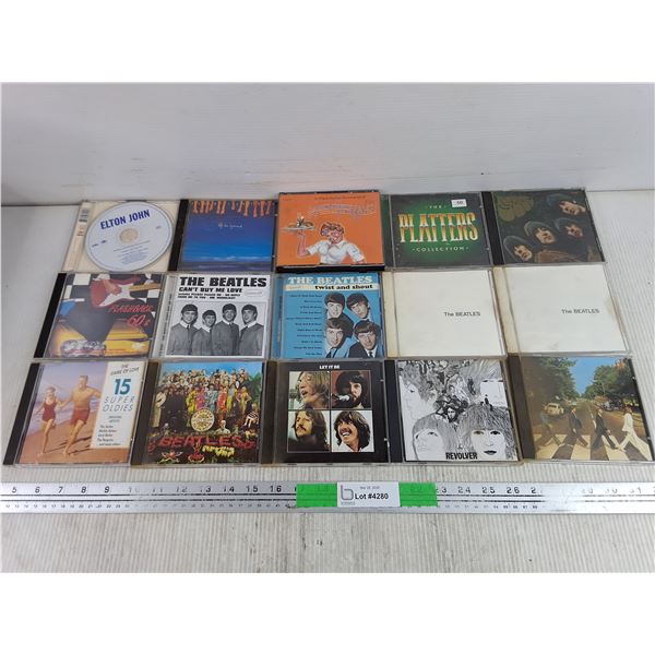 Assorted CDs - The Beatles, Flashback 60s, Elton John