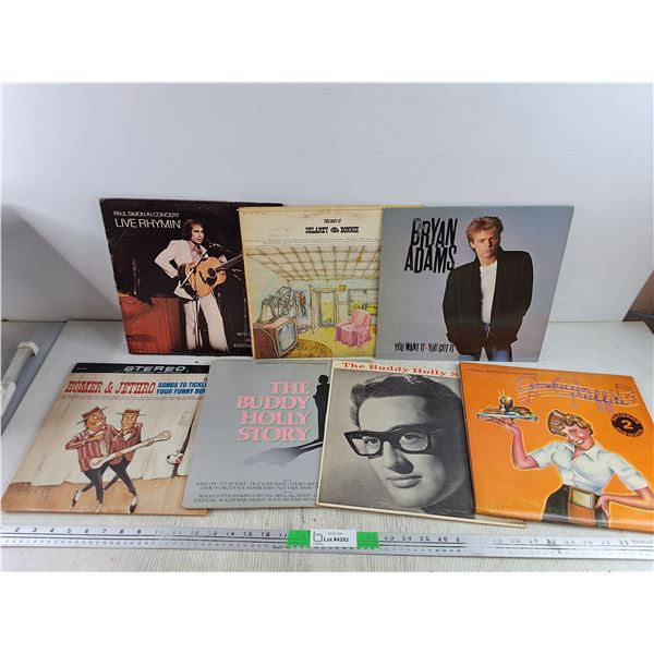 Vinyl Records - Bryan Adams, The Buddy Holly Story, Homer & Jethro