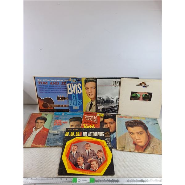 Vinyl Records - Elvis Presley, The Astronauts, Rush