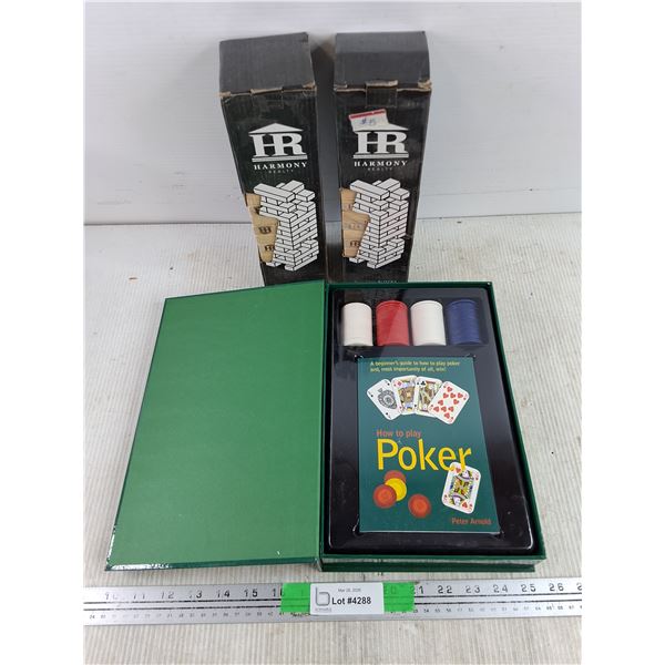 Harmony Realty Building Blocks - New, The Poker Set