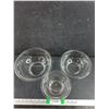 Image 1 : (3) PYREX Glass Bowls 10", 8", 7"