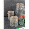 Image 2 : Glass Kitchen Canisters, Glass Coca Cola and Sprite Bottles