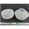 Image 1 : (2) Milk Glass Lamp Shades 7" x 10" - PICK UP