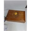 Image 8 : Framed Embroidery Art, (2) Ceramic Plates, Corning Ware Dish, Jewelry Box, Hand Purse