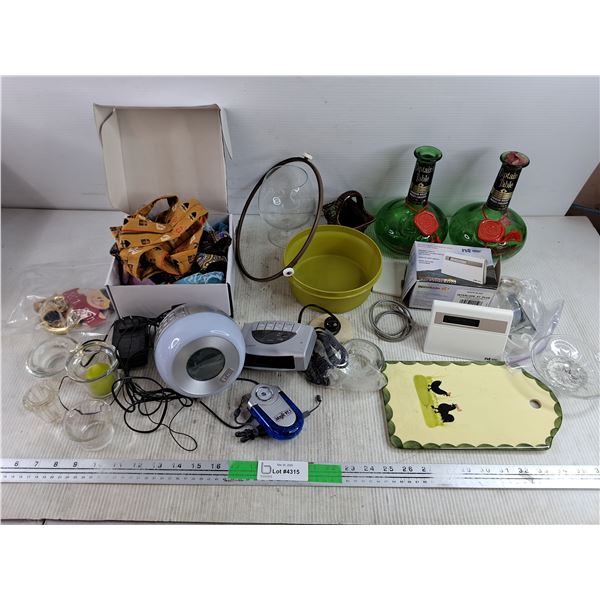 Captain Table Whisky Bottles, Candle Holders, Ceramic Cutting Board, Cosmo Alarm Clock, Misc