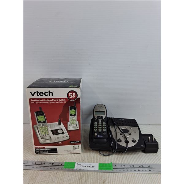 Vtech Cordless Phone w/Digital Answering System & Caller ID, Powers On, As Is