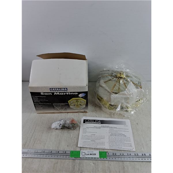 Catalina Lighting San Martino 9.75" Octagonal Ceiling Fixture - New - PICK UP